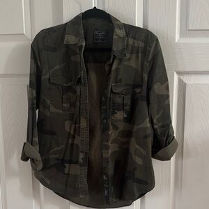 Abercrombie and Fitch camp button up denim shirt